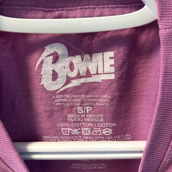David Bowie Tshirt - size small BNWOT - Picture 2 of 3